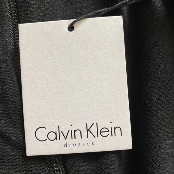 Calvin Klein NWT Black Sleeveless Sleeth Dress w front zippers size 14 - Picture 6 of 8